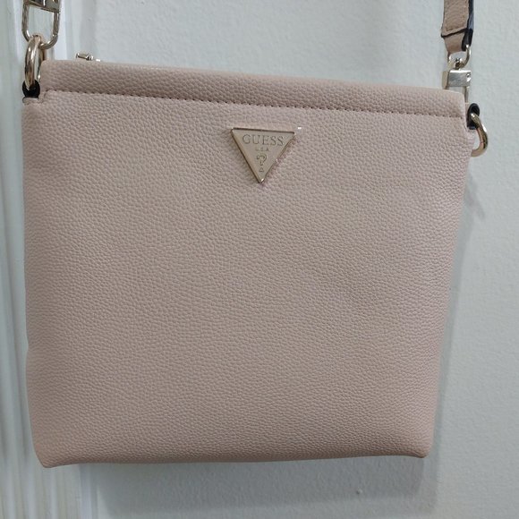 GUESS Emiliya Tourist Small Crossbody Messenger Style Handbag TAUPE - Picture 7 of 9